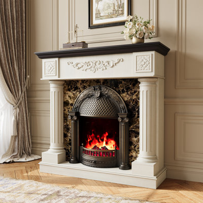 Foyer électrique 51,2 "avec manteau de cheminée, meuble télé Classic