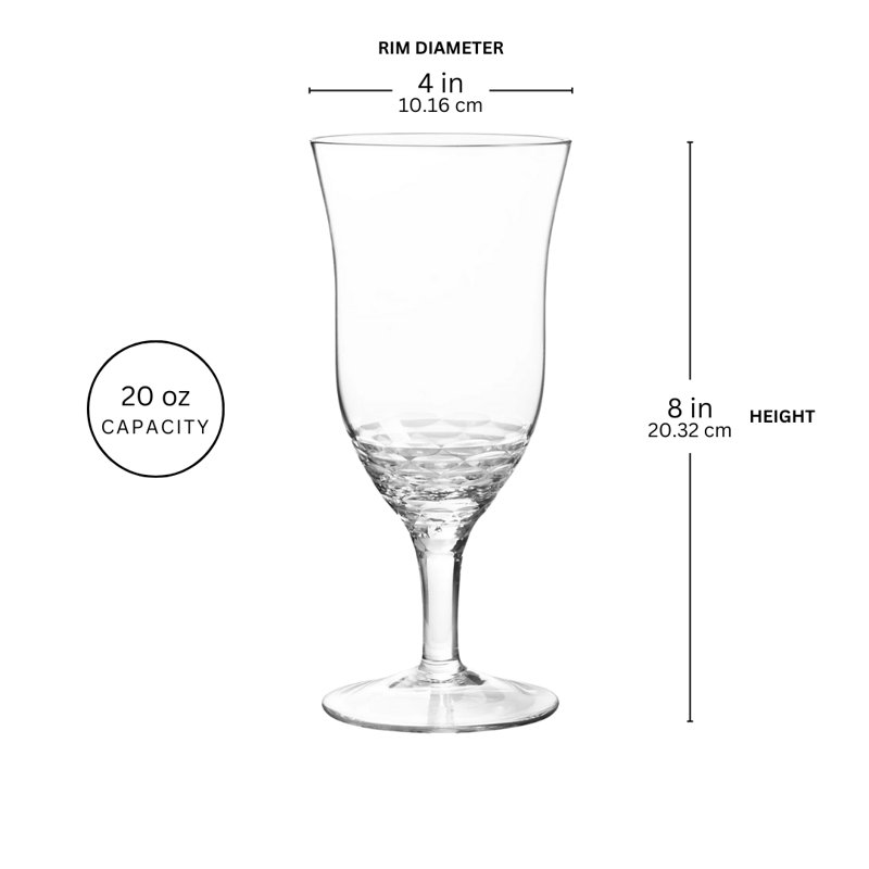 Récif 20 oz Verre à pied en verre