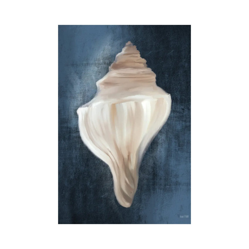 Conch Shell Blues I by House Fenway - Wrapped Canvas Gallery-Wrapped Canvas Giclée, 20.32 cm H x 30.48 cm W