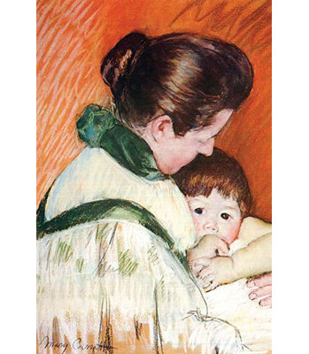 "femme et enfant" par mary cassatt, reproduction d’art