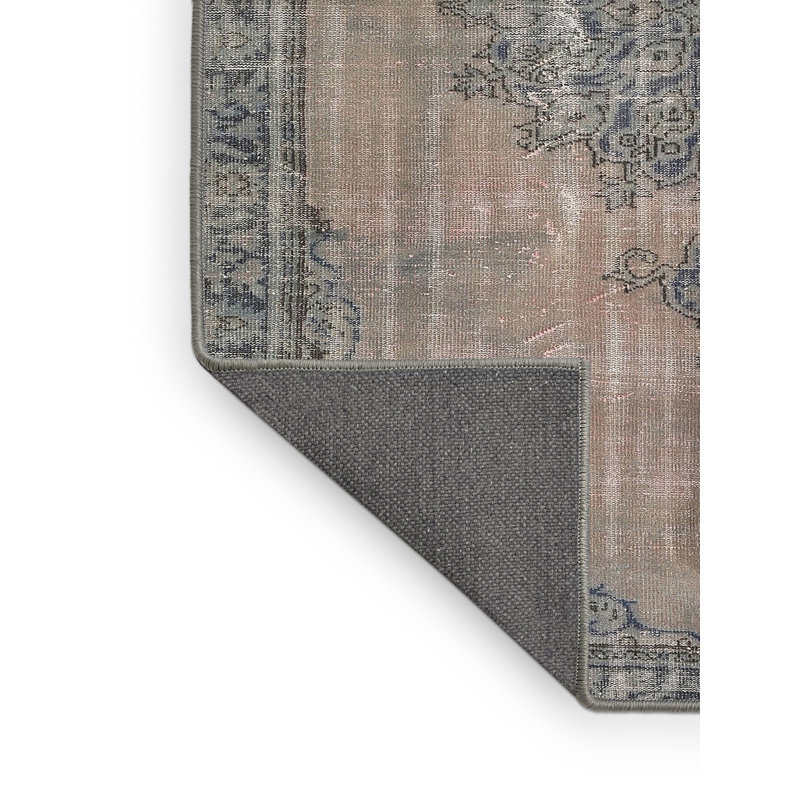 Tapis brun clair/bleu clair traditionnel, Rectangle 4 pi x 6 pi