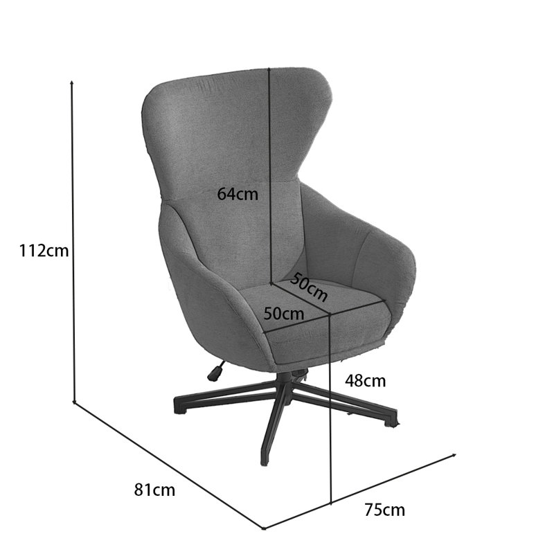 Noah Boucle Armchair Swivel Chair