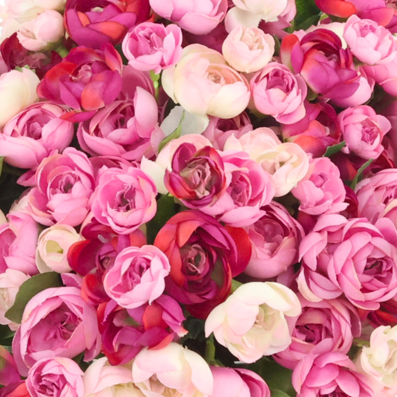 Polysilk Ranunculus Arrangement, 13" H x 16" W