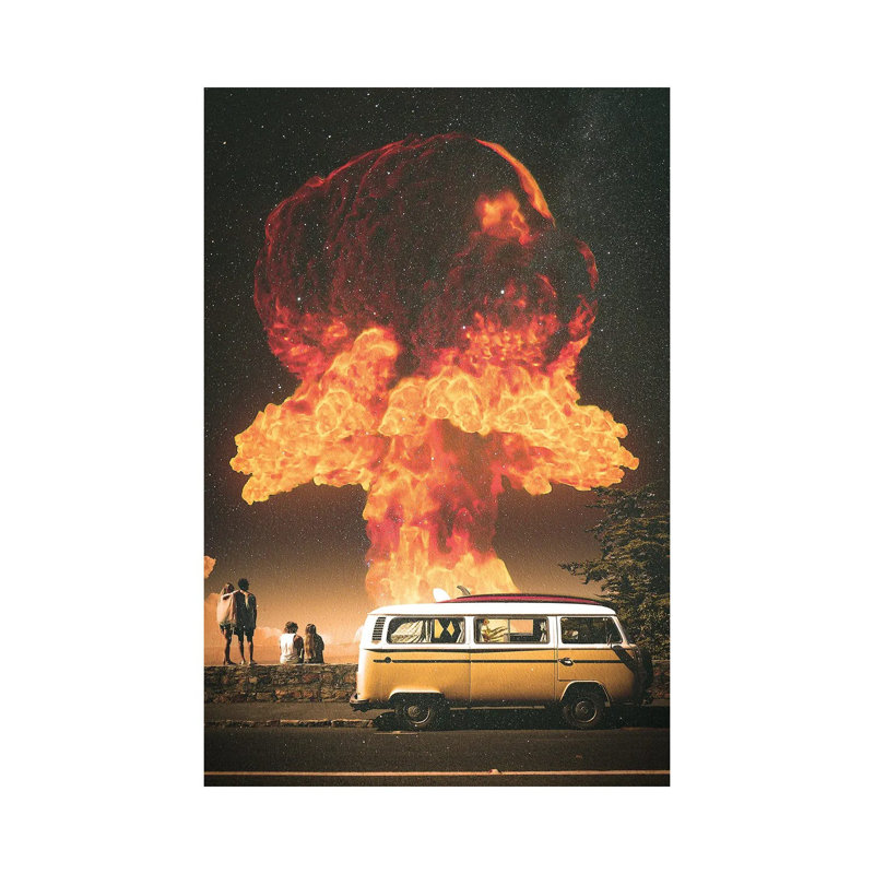 Stopover by Nicebleed - Print on Canvas, Wrapped Canvas, 101.6cm H x 66.04cm W x 3.81cm D