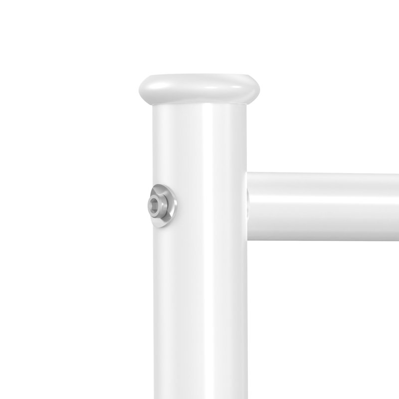 Base de lit en métal 34,7 po Willyard, Blanc
