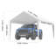 Bâche pour tente de garage imperméable et résistante aux rayons UV (seulement le couvercle supérieur, cadre non inclus)