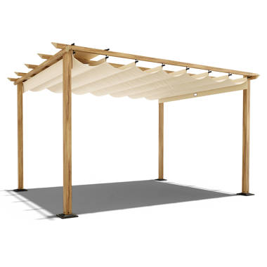 Garden Winds Beige Fabric Replacement Canopy for Pergola & Reviews ...