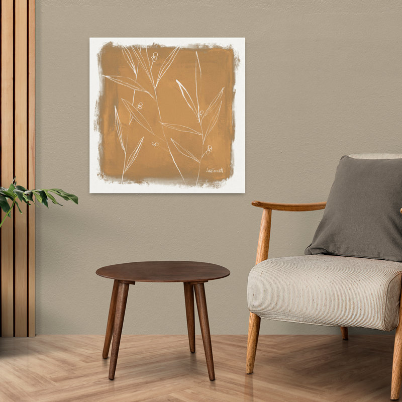 Leaf Lines I, art abstrait contemporain, H 24 po x l 24 po