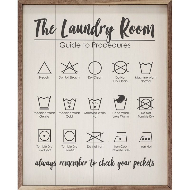 Laundry Room Procedures, H 40 po x l 32 po