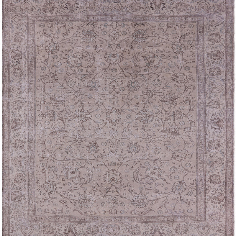 Tapis oriental gris Matisse, Carré 6 pi