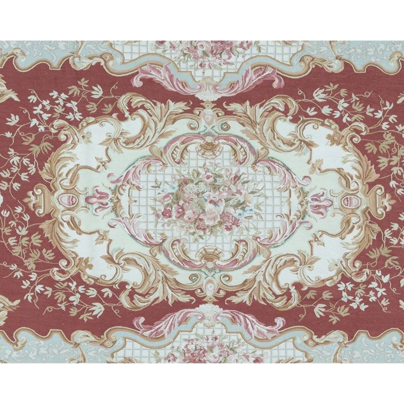 Aubusson Hand Knotted Wool Oriental Area Rug