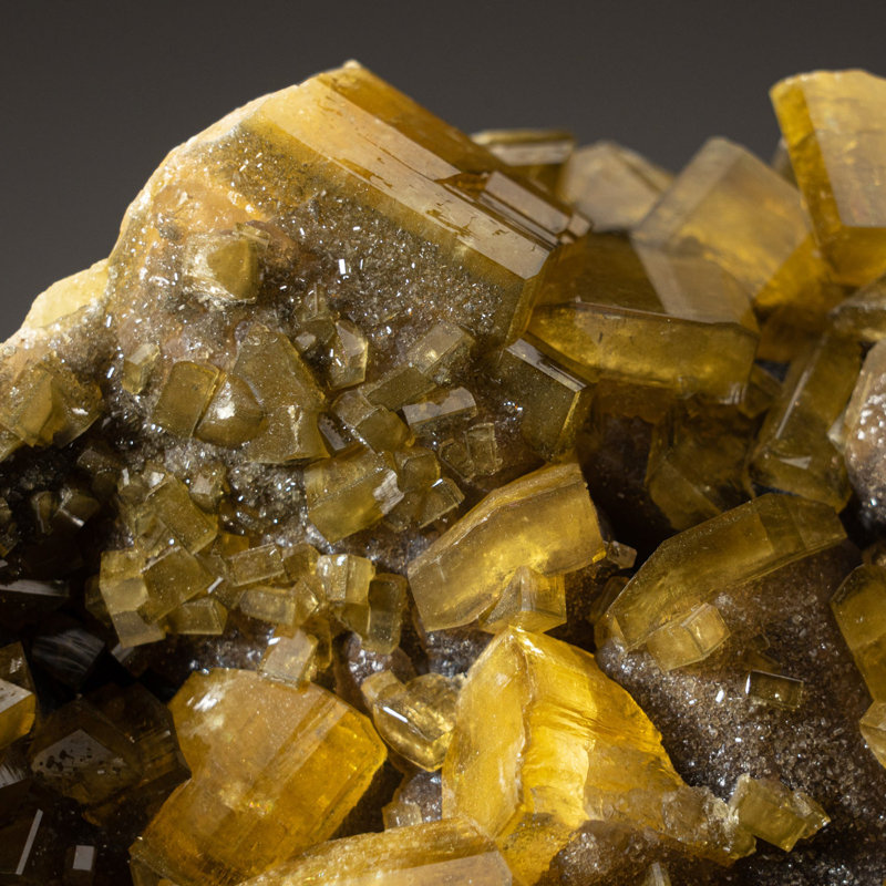 Golden Barite with Marcasite Crystals from Nandan County, Hechi, Guangxi, China