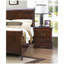 Mobilier de chambre à coucher classique à 2 tiroirs avec finition cerisier brun classique de style Louis Philippe