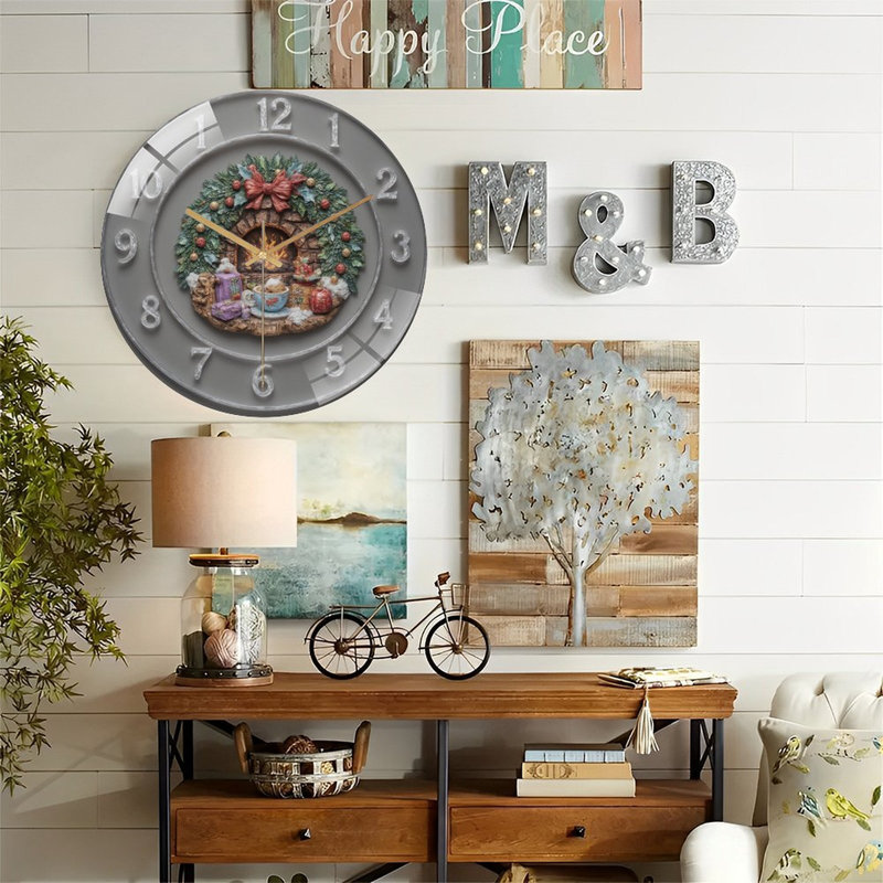 Horloge murale de Noël 12 po