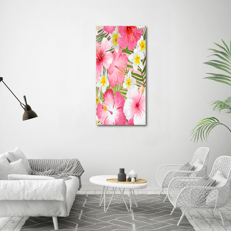 Tropical Flowers - Wrapped Canvas Print