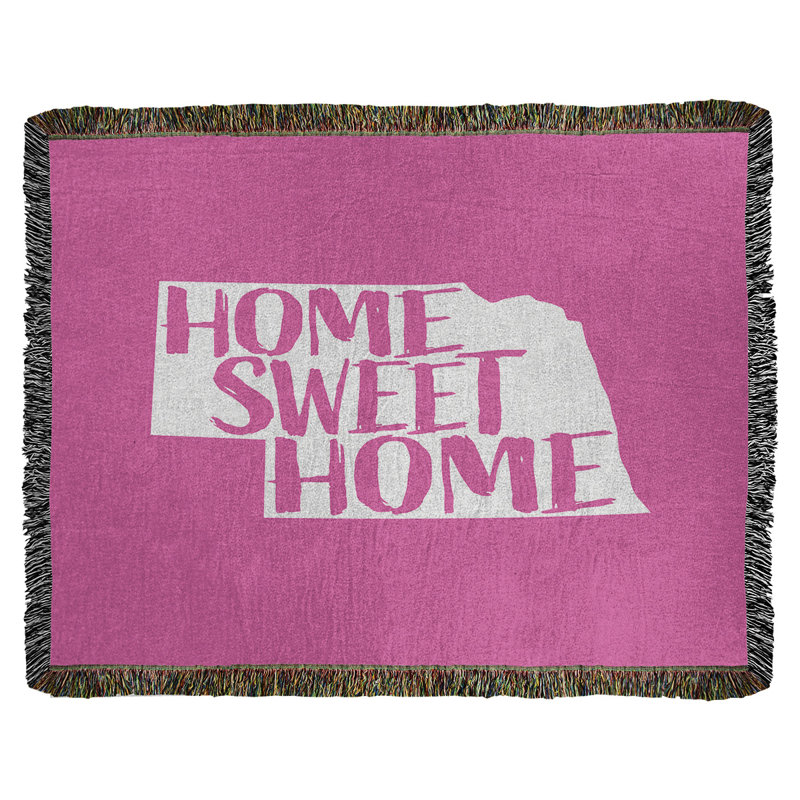 Jeté en coton nebraska doux, Rose, 60 po x 80 po
