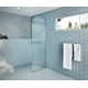 Maven 28 in. x 86.75 in. Fully Frameless Arched Fluted Single Fixed Shower Panel