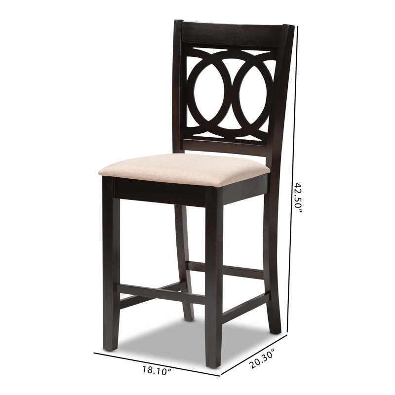 Solid Wood Counter Stool, Sand