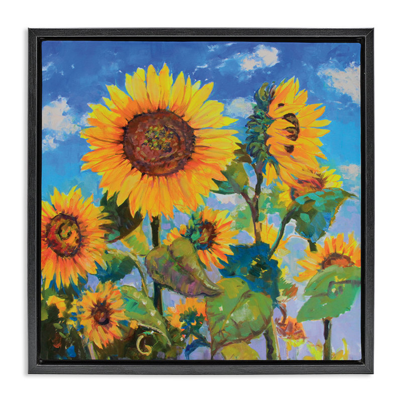 Art mural sur toile flottant "Les Acres perdus" par Catherine Elliot, Cadre flottant noir de jais, H 25 po x l 25 po
