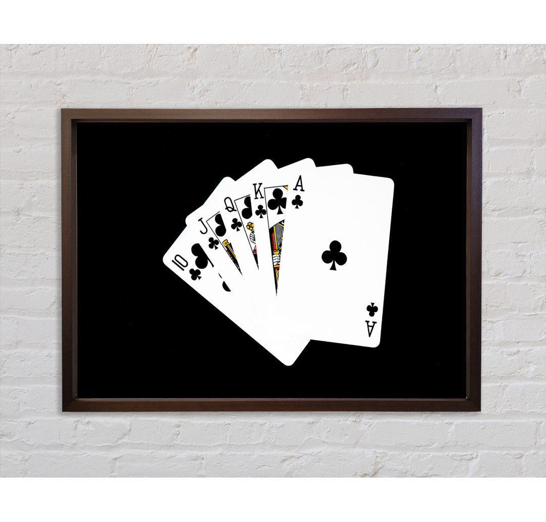 Royal Flush - Einzelner Bilderrahmen Kunstdrucke auf Leinwand