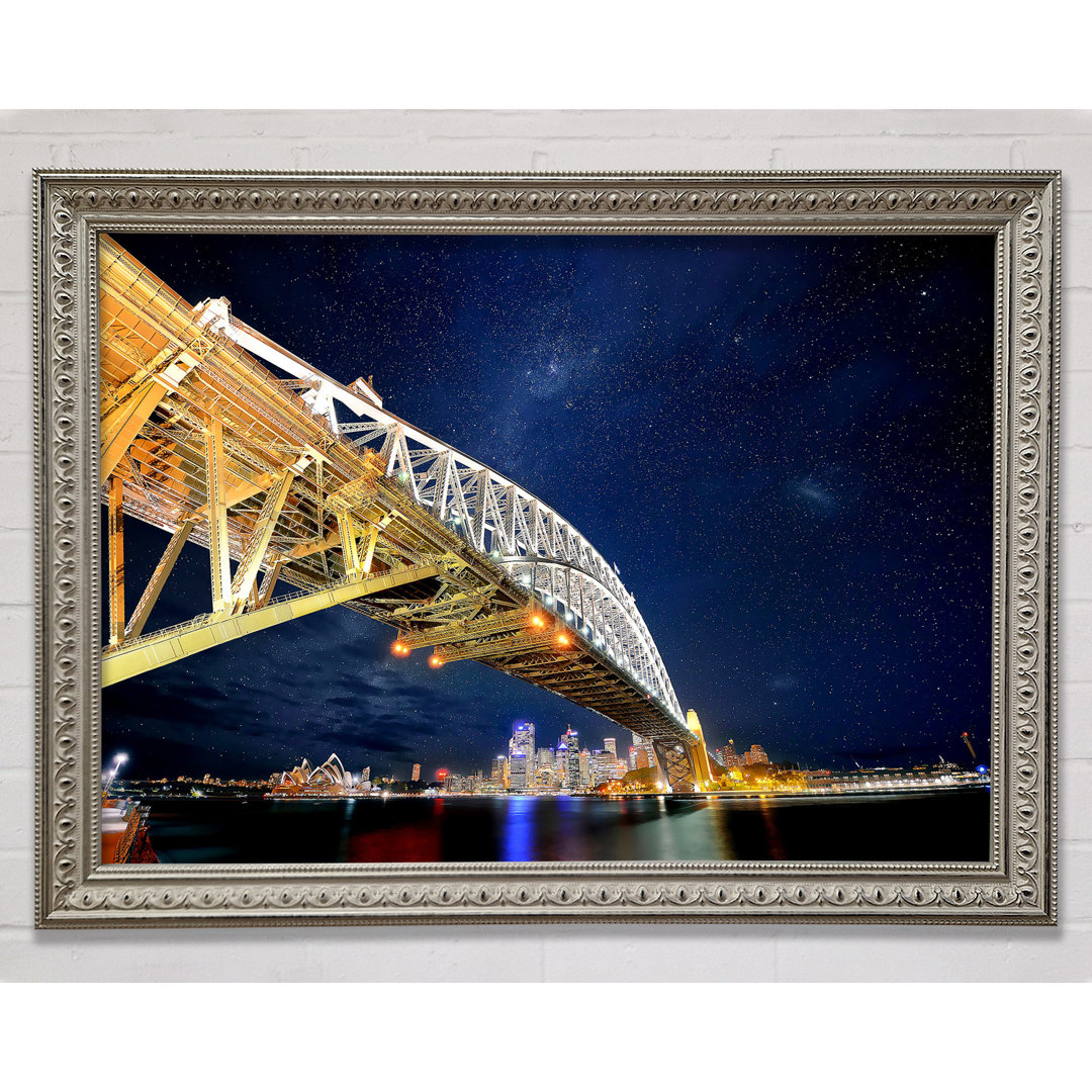 Sydney Bridge Nights - Einzelne Bilderrahmen Kunstdrucke