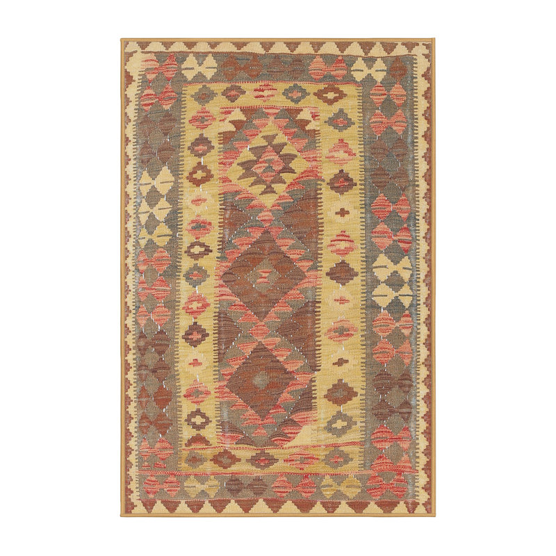 Tapis beige / brun Alishka Southwestern, Rectangle 5 pi x 7 pi
