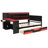 Full Size Gaming Daybed With Integrated Desk And Lights, Modern Wooden Bed Frame With 3 Storage Drawers And Built-In Charging Station, Multi-Functional Headboard Bookcase, Black+Red-1917843669-1917843667