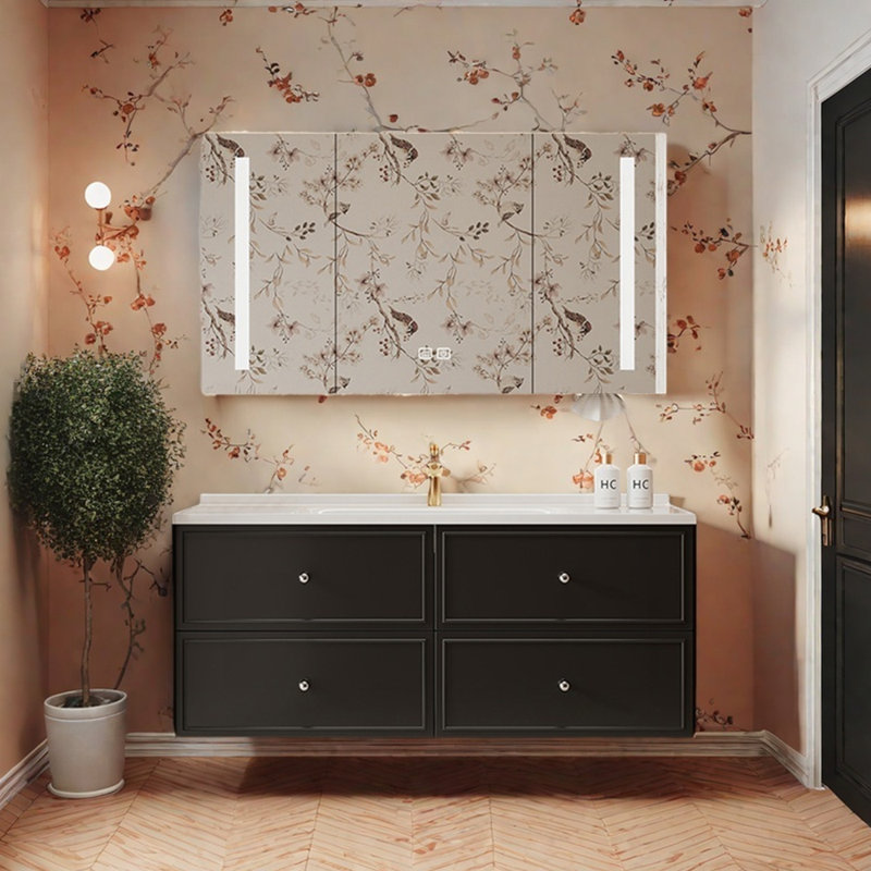 French simple retro bathroom cabinet