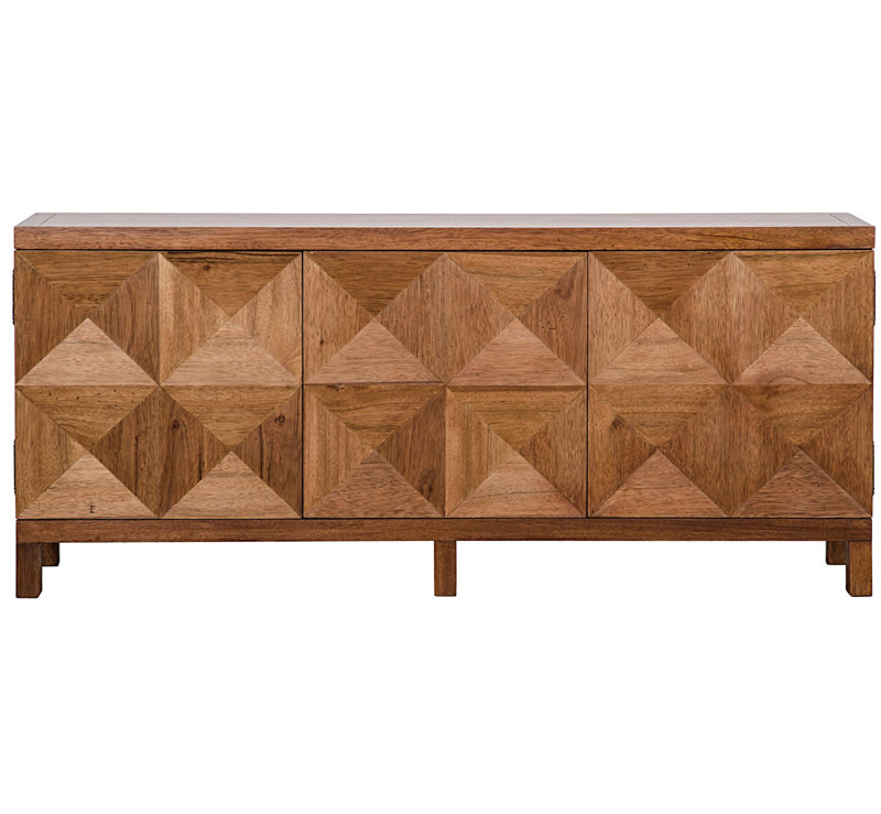 Quadrant 76'' W Solid Wood Sideboard, Dark Walnut