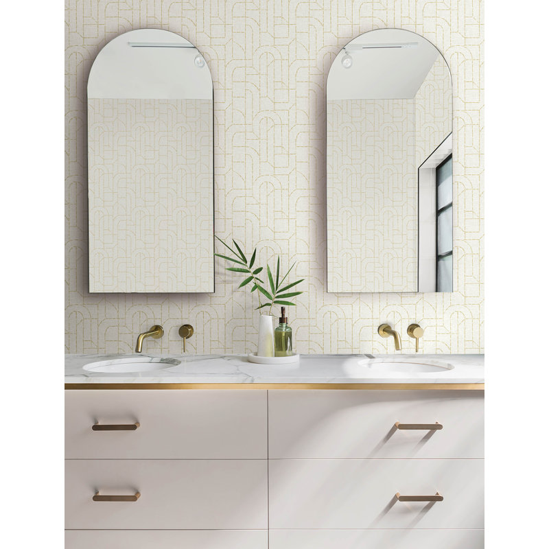 Integrity Arched Outlines Wallpaper, Yellow