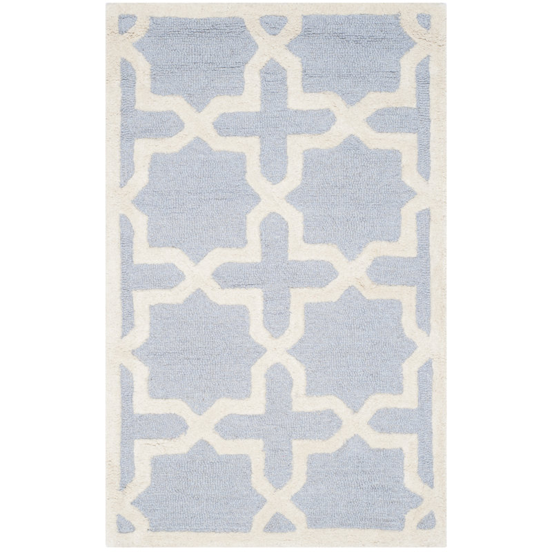 Cannen Hand Tufted Wool Geometric Rug, Rectangle 2'6" x 4'