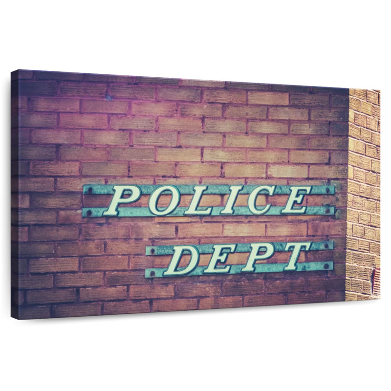 Enseigne du service de police d'Alcaraz, H 8 po x l 12 po