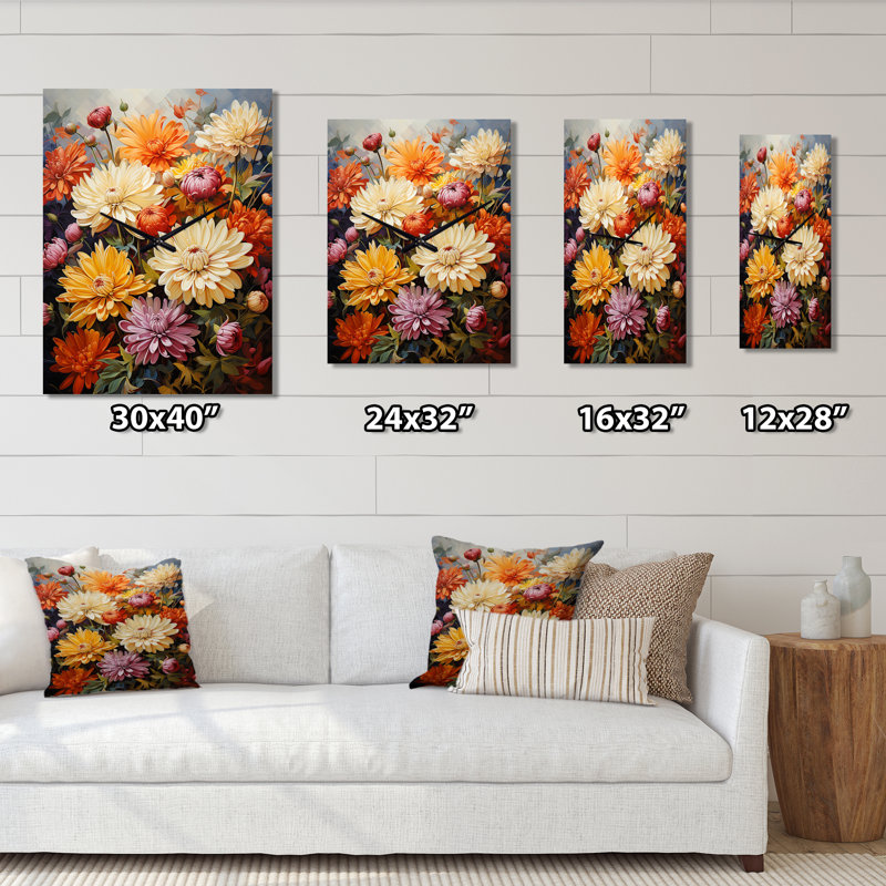 Jermone - Horloge murale moderne florale, Grand