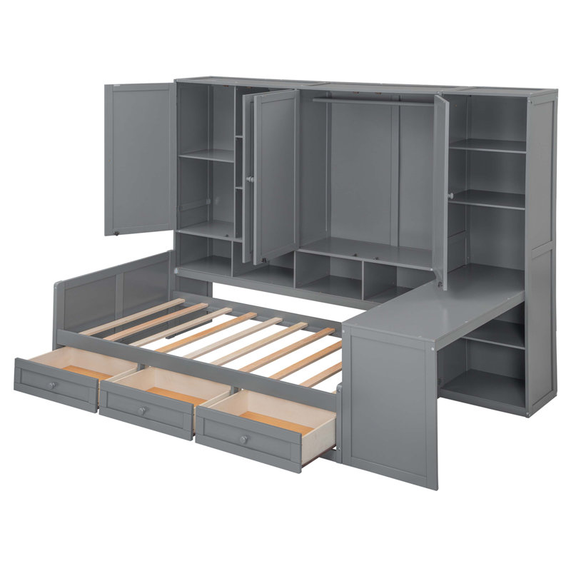 Lit de jour simple en bois