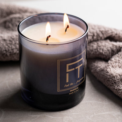 Passion Scented Designer Candle with Glass Holder