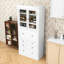 Armoire de cuisine avec 3 tiroirs, tablettes réglables, prise de courant et ports USB-1727607094