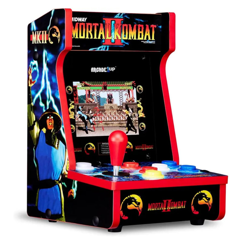Arcade1up Mortal Kombat II Comptoir Machine d'arcade de comptoir avec 3 jeux