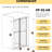 Double Sliding 56 - 60 "w X 74" H Shower Door, 8mm Tempered Glass, Matte Black, Stainless Steel Components, External Proof Film, Space Saving Dual Sliding, Silent And Smooth Movement, Raised Water