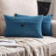 Housse de coussin rectangulaire en lin texturé-2036841774