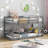 Twin Size Bunk Bed with Ladder and Solid Construction (No Box Spring Needed)