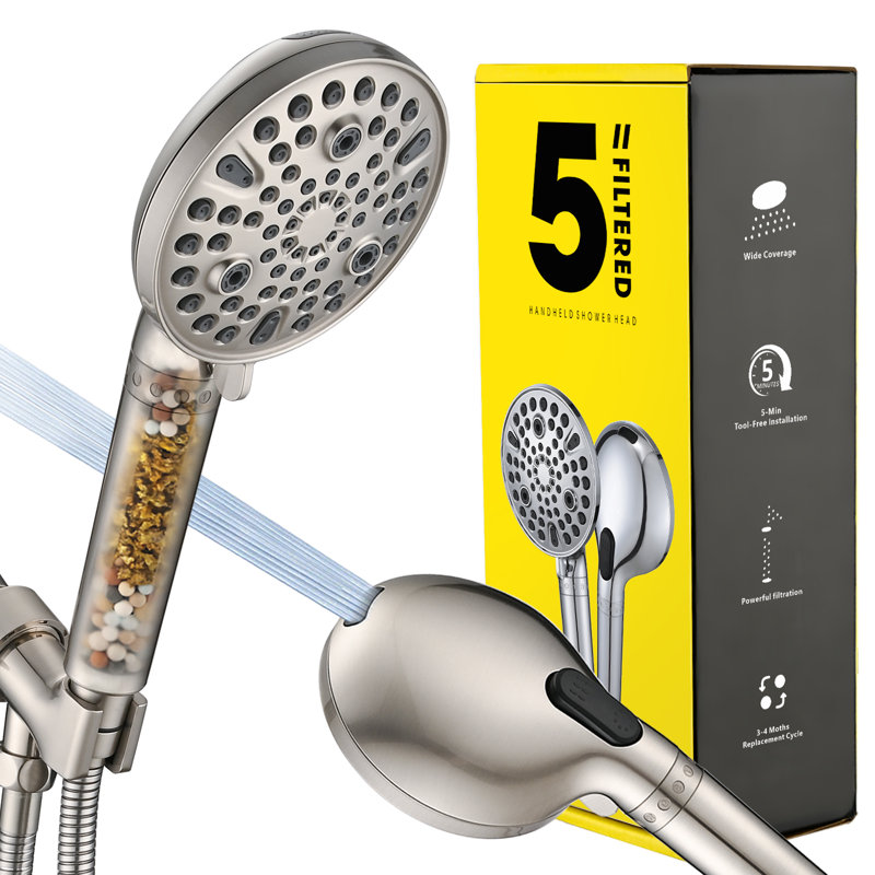 Full/Standard Dual Shower Head 1.75 GPM GPM, Silver