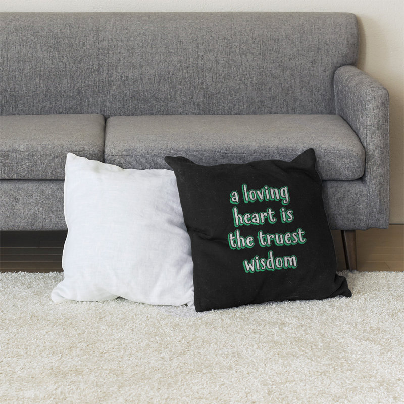 Coussin de sol amour & sagesse, Vert, H 36 po x l 36 po