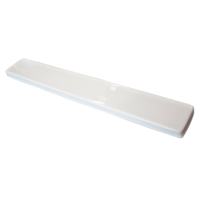 18.3 Inch Universal Cultured Marble Side Splash, Solid White