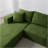 Convertible Modular Sectional Sofa Set Green Popular Microfiber Fabric Compression Sofa-1405660803-1405660800
