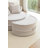 Upholstered Round Accent Barrel Chair with Ottoman-802254993