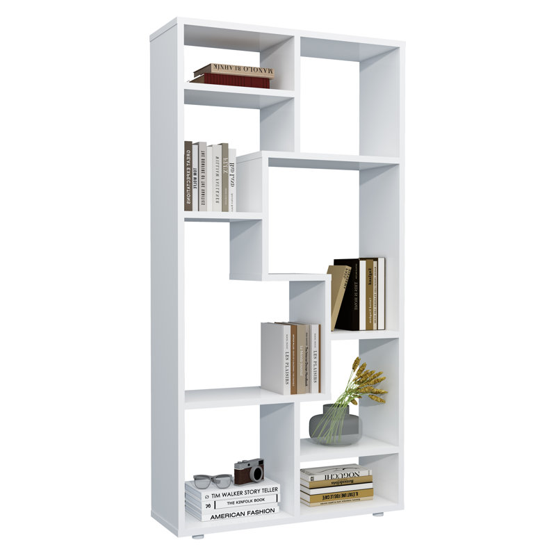 Avanell 116cm H x 58cm W Standard Bookcase, White