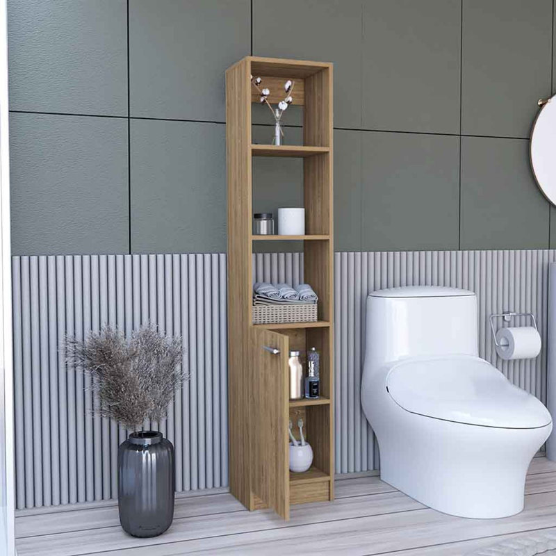 Élégante armoire à linge avec deux tablettes intérieures