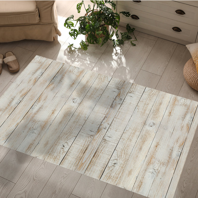 Davanti Vinyl Floor Mat - Wood Collection, Rectangle 3' x 5'
