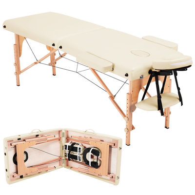 Adjustable Massage Bed Portable Spa Table with Headrest