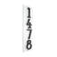 Floating Stand-Off 4-Number Vertical Sign, White /W/ Black Modern Font Numbers-610161374